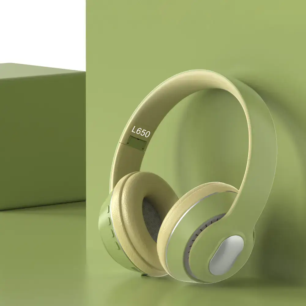Over-Ear Bluetooth Headphones with Noise Cancellation, Green, Compatible with Mobile Phones - Image 8