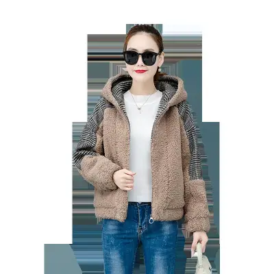 Women's Warm Fleece Lined Coat Light Blue Large — feature 13