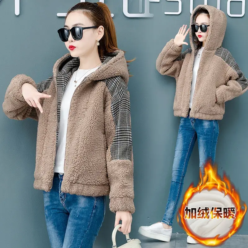 Women's Warm Fleece Lined Coat Light Blue Large — feature 7