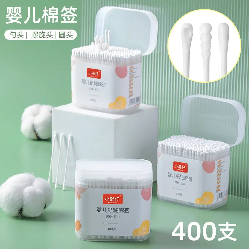 400 Pcs 100% Pure Cotton Baby Ear & Nose Swabs - Image 5
