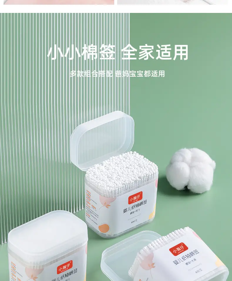 400 Pcs 100% Pure Cotton Baby Ear & Nose Swabs — feature 15