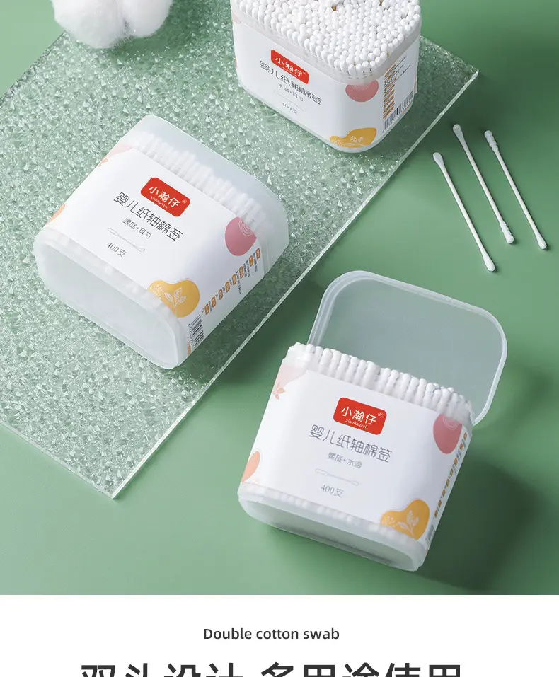 400 Pcs 100% Pure Cotton Baby Ear & Nose Swabs — feature 5