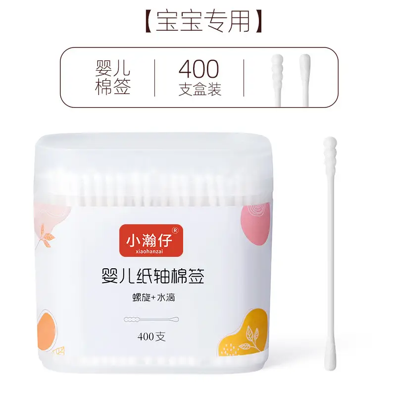 400 Pcs 100% Pure Cotton Baby Ear & Nose Swabs - Image 2