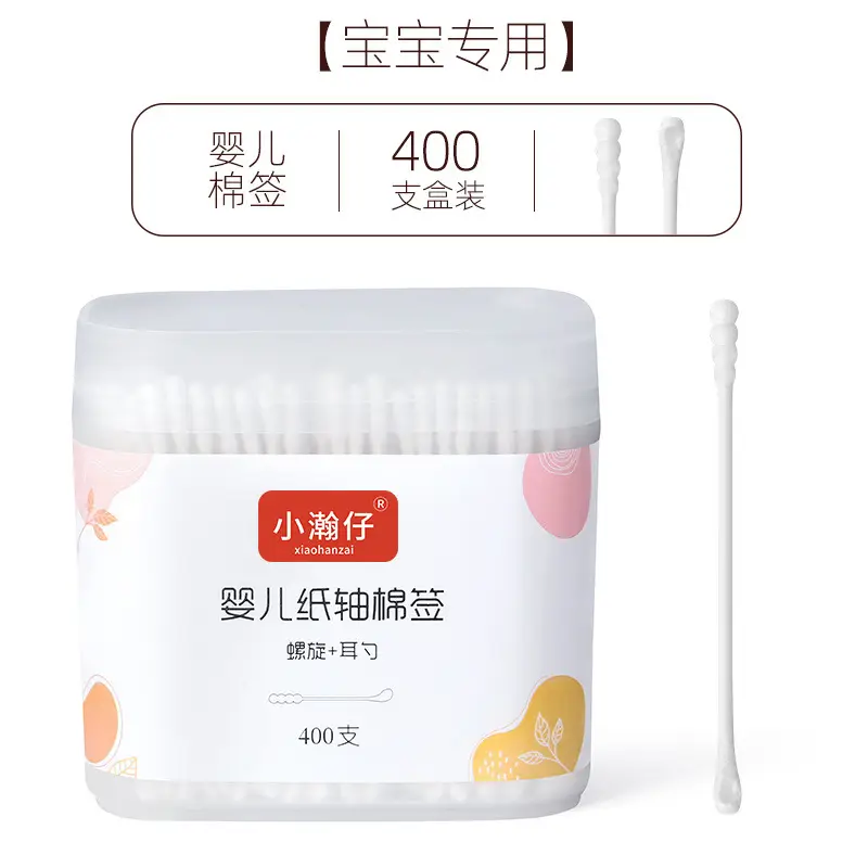 400 Pcs 100% Pure Cotton Baby Ear & Nose Swabs - Image 3