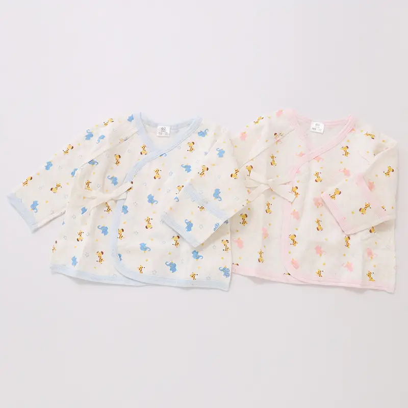 Japanese Single Tail Air Cotton Newborn Clothes Baby's Side Open Partial Shirt Baby's Hand Guard Monk Top - Image 4