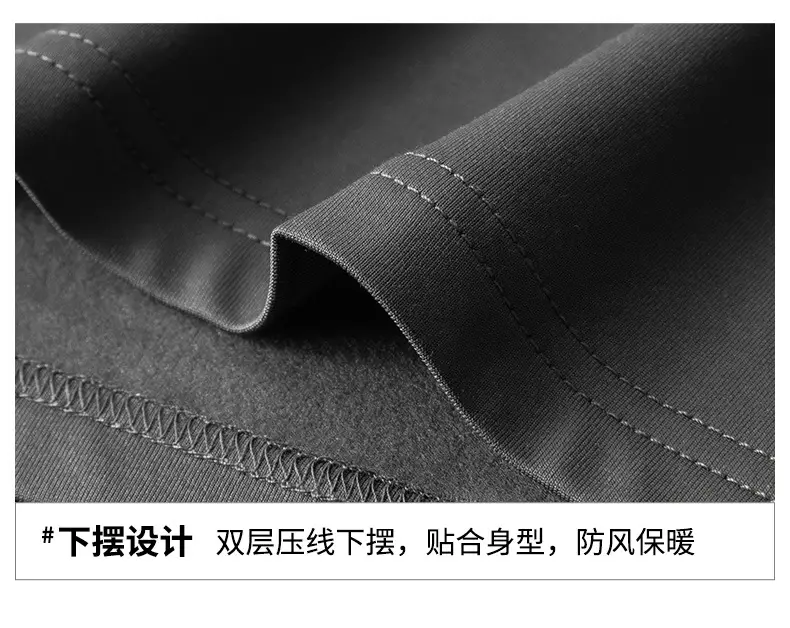 Men Fleece Lined Half-Turtleneck Shirt Winter Warm — feature 17