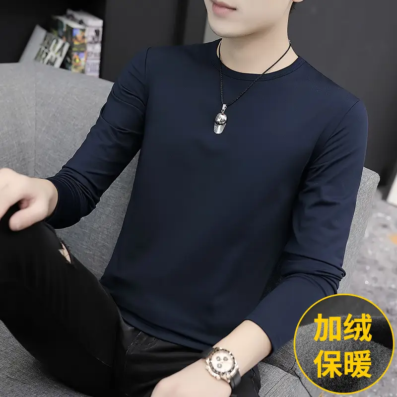 Men Fleece Lined Half-Turtleneck Shirt Winter Warm - Image 10