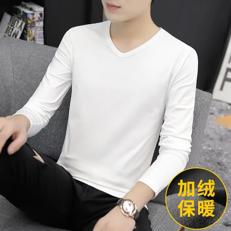 Men Fleece Lined Half-Turtleneck Shirt Winter Warm - Image 12