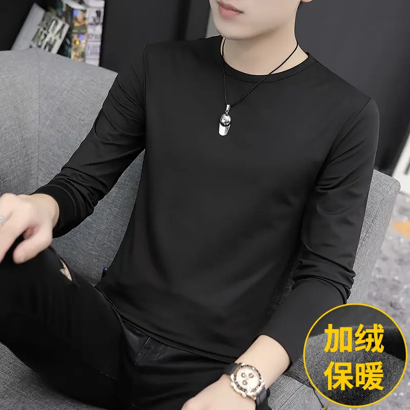 Men Fleece Lined Half-Turtleneck Shirt Winter Warm - Image 6