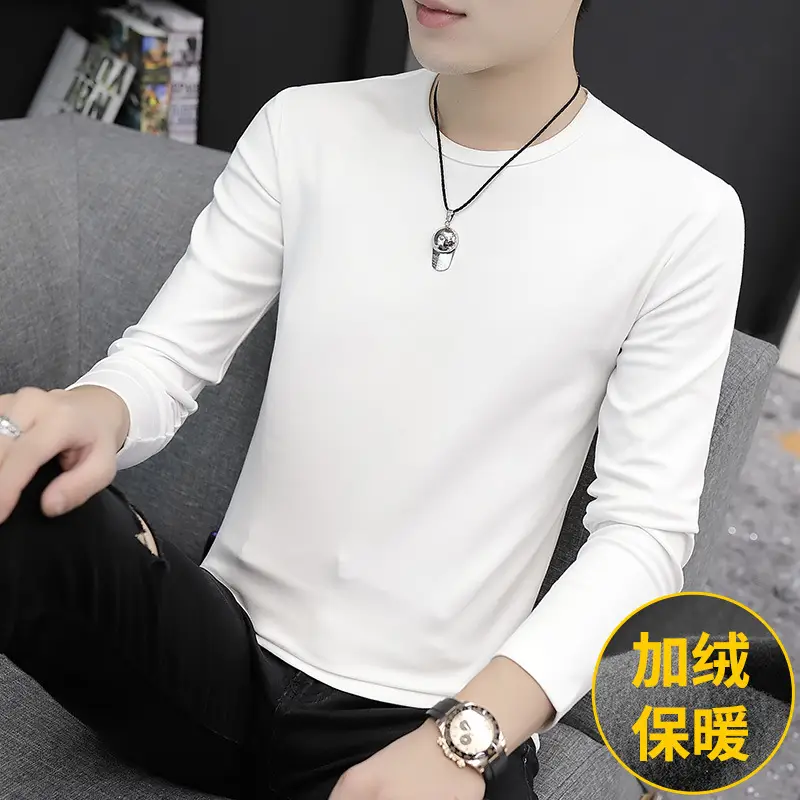 Men Fleece Lined Half-Turtleneck Shirt Winter Warm - Image 7