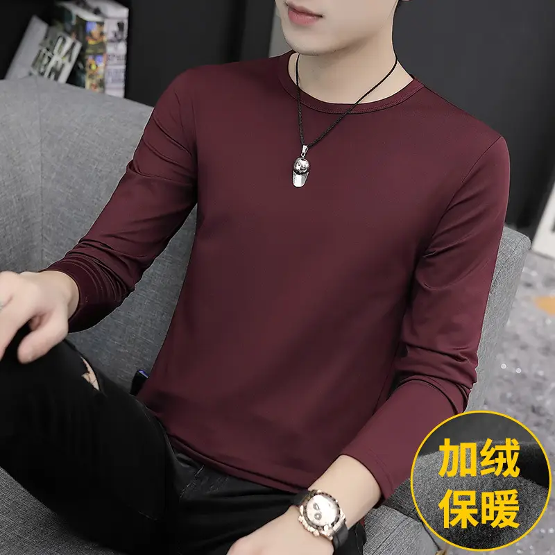 Men Fleece Lined Half-Turtleneck Shirt Winter Warm - Image 9