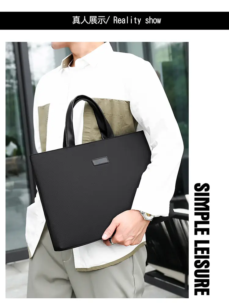 New Men's Black Business Shoulder Bag — feature 13
