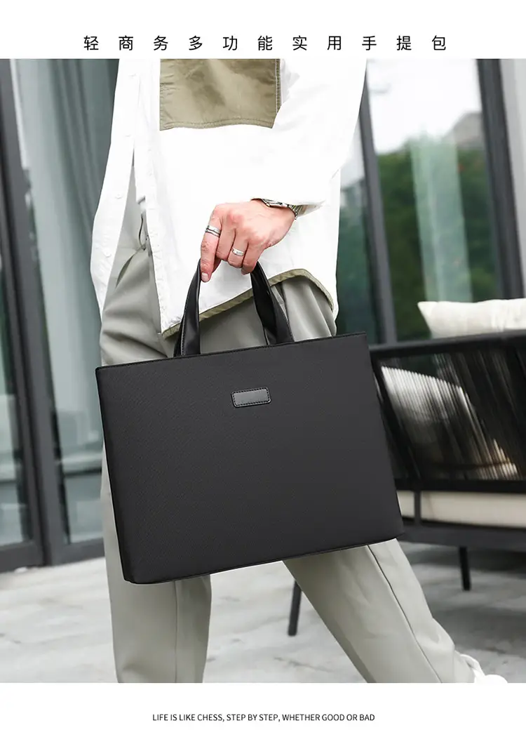New Men's Black Business Shoulder Bag — feature 14