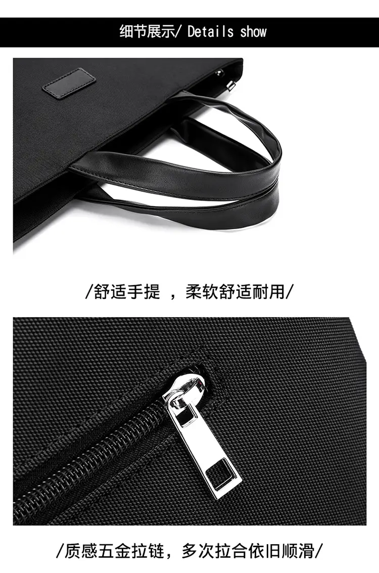 New Men's Black Business Shoulder Bag — feature 30