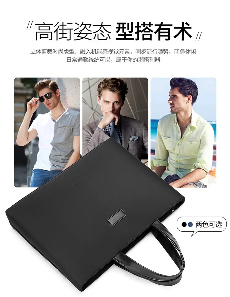 New Men's Black Business Shoulder Bag — feature 6