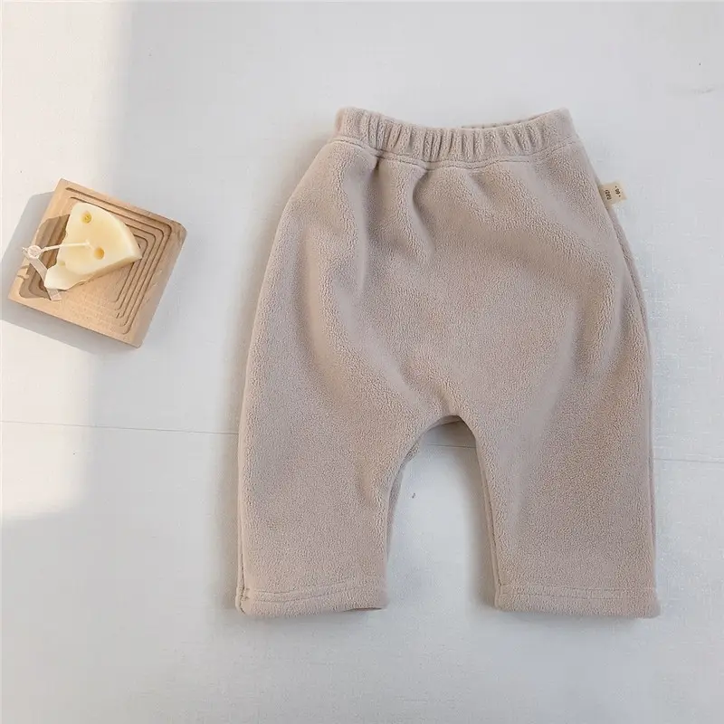Baby Fleece Leggings Brown Warm Winter Pants - Image 5