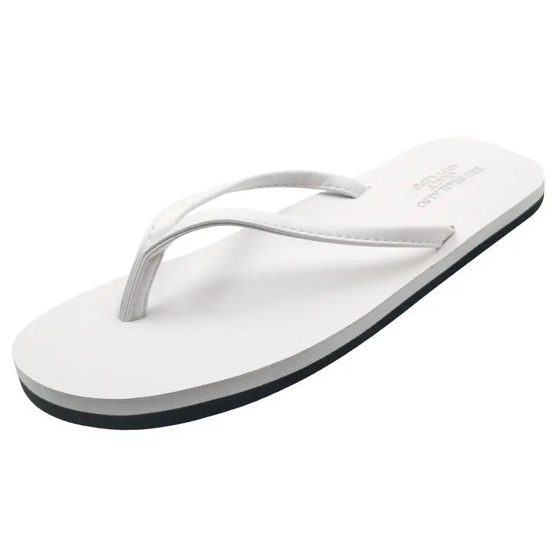 Men's New Couple Slippers Summer Clip Wear Leather