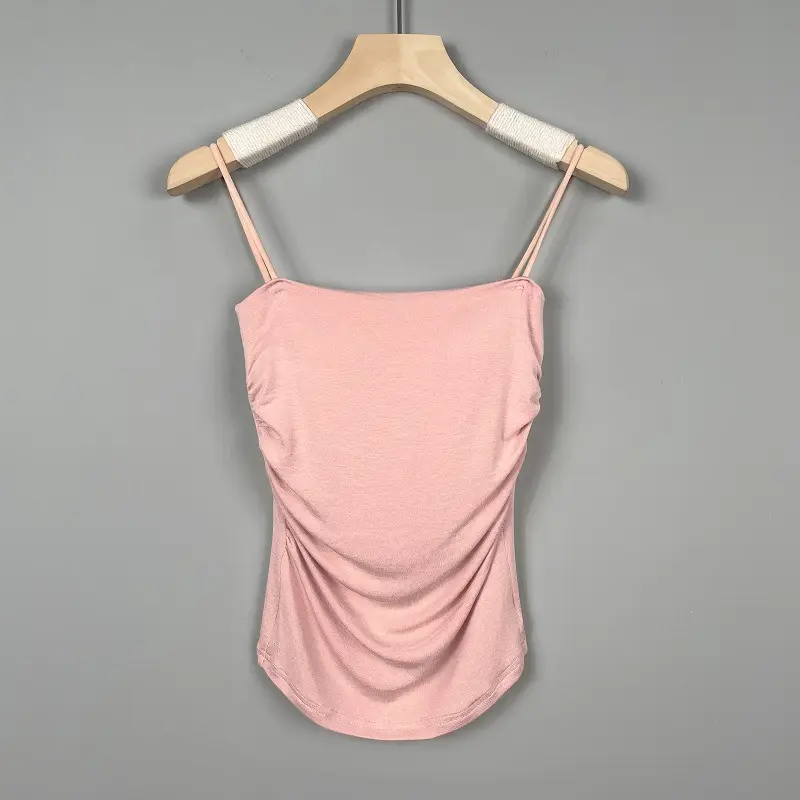 Beige Slim Fit Backless Camisole Women's Inner Top - Image 2