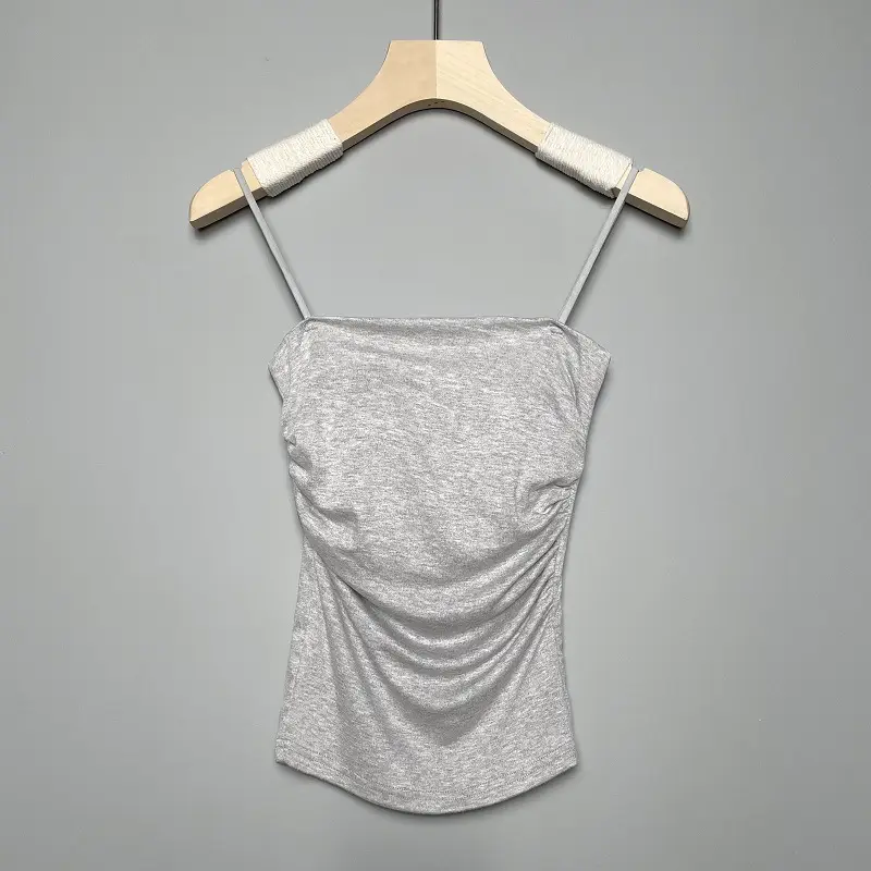 Beige Slim Fit Backless Camisole Women's Inner Top - Image 3
