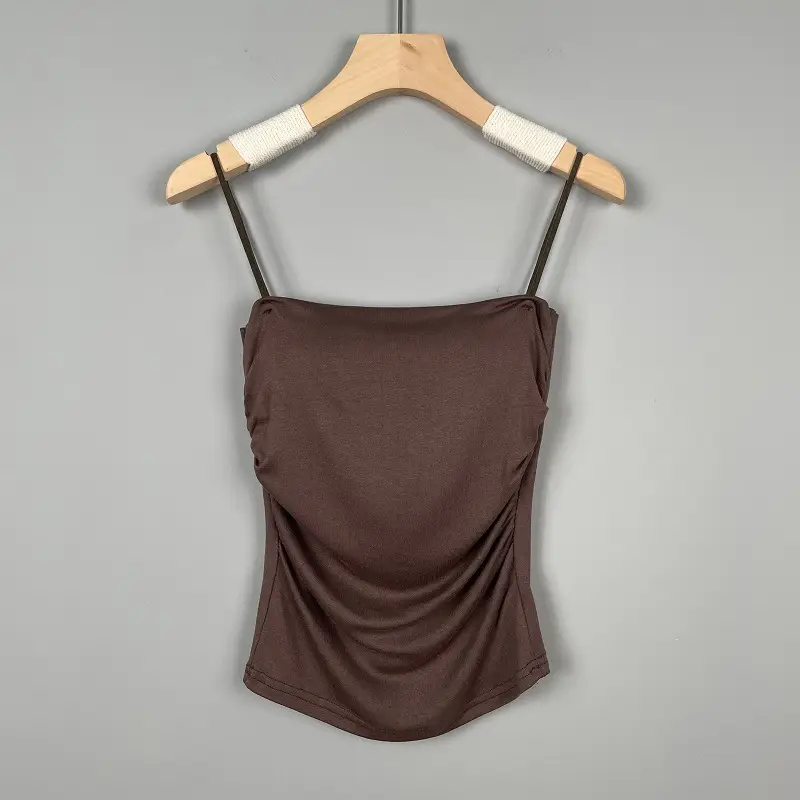 Beige Slim Fit Backless Camisole Women's Inner Top - Image 6