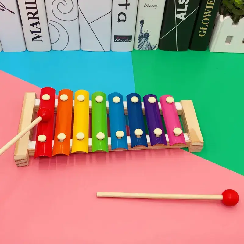 8-Tone Wooden Baby xylophone for kids educational toy - Image 4