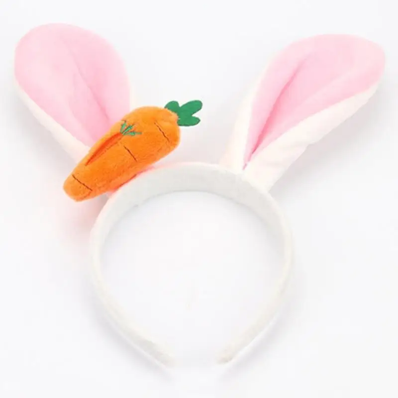 Plush Carrot Hairband for Girls Pink