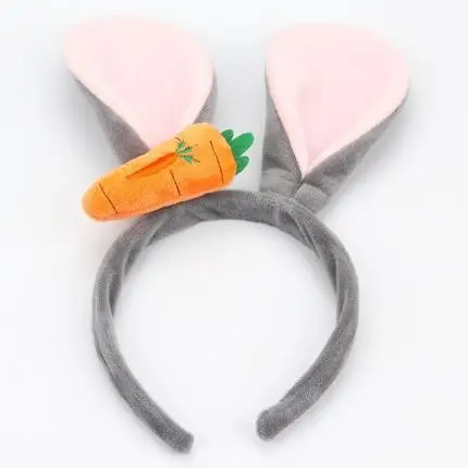 Plush Carrot Hairband for Girls Pink