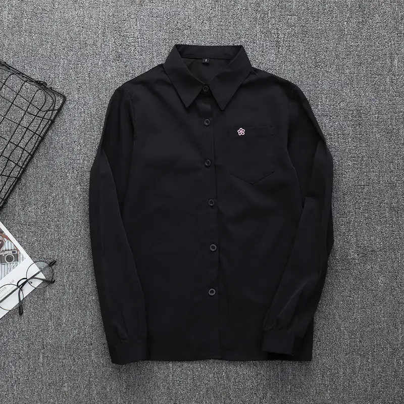 White Japanese Department College Men Shirt with Embroidery - Image 17