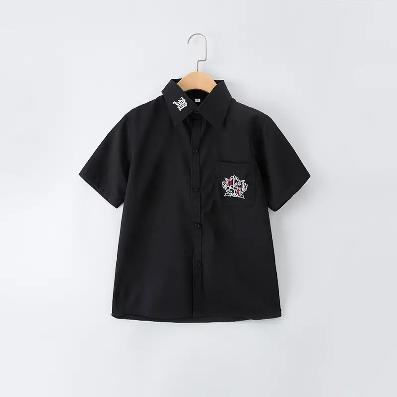 White Japanese Department College Men Shirt with Embroidery - Image 22