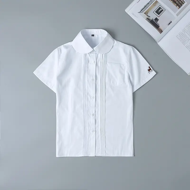 White Japanese Department College Men Shirt with Embroidery - Image 33