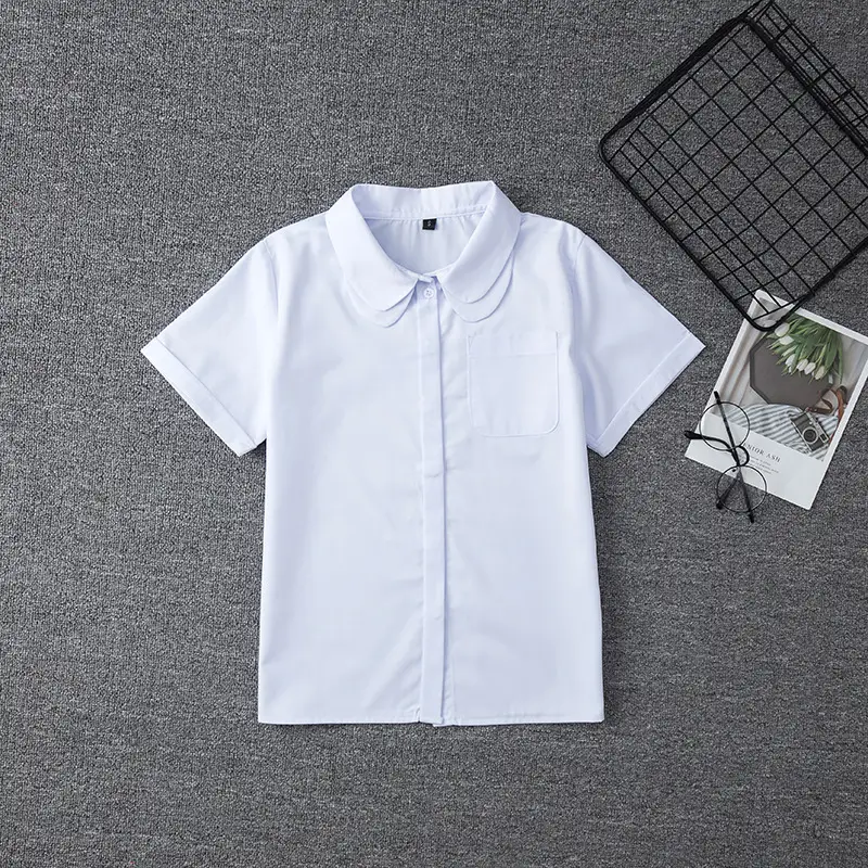 White Japanese Department College Men Shirt with Embroidery - Image 9