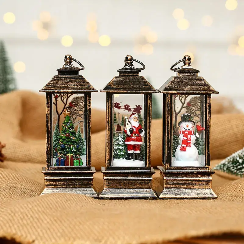 Christmas Telephone Booth Decorations Red Oil Lamp - Image 16