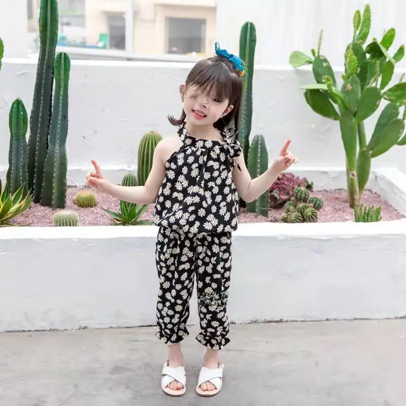 Girls Floral Print 2-Piece Suit Small Medium - Image 8