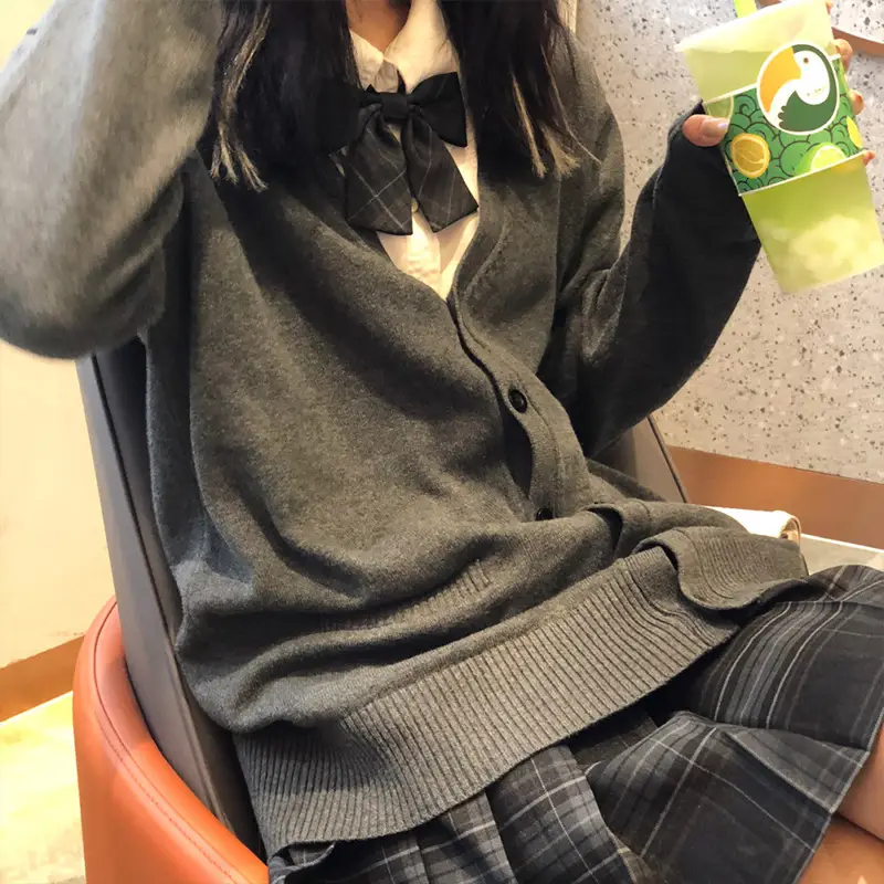 Autumn Winter Japanese JK Uniform Sweater Coat Women - Image 3