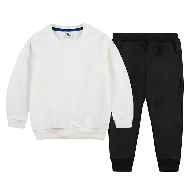 White Cotton Sweatpants Set for Boys Autumn Winter — feature 13