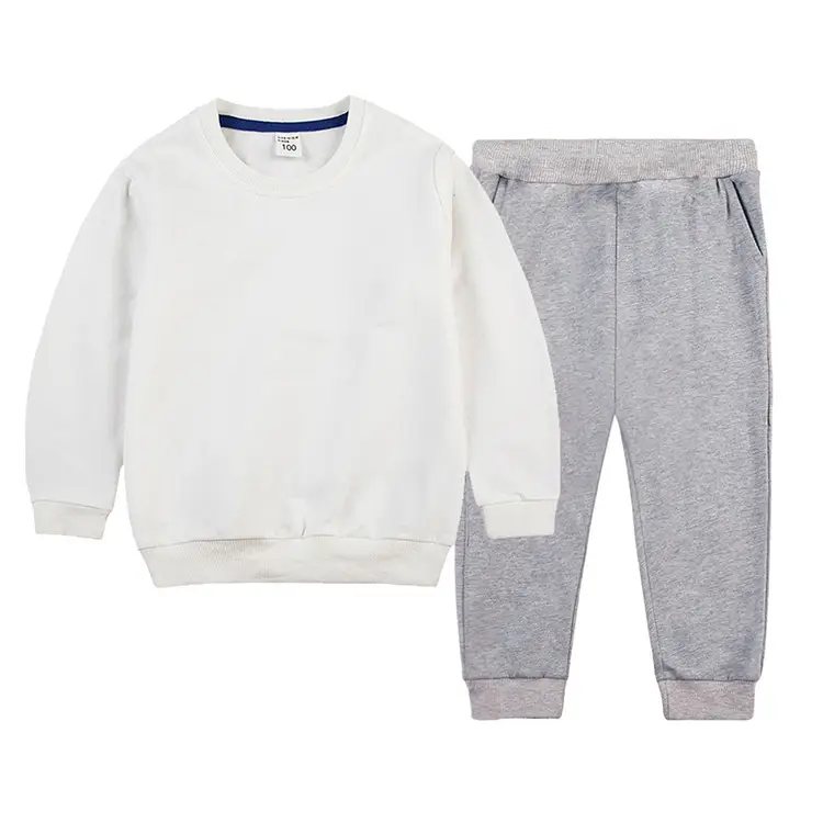 White Cotton Sweatpants Set for Boys Autumn Winter — feature 14