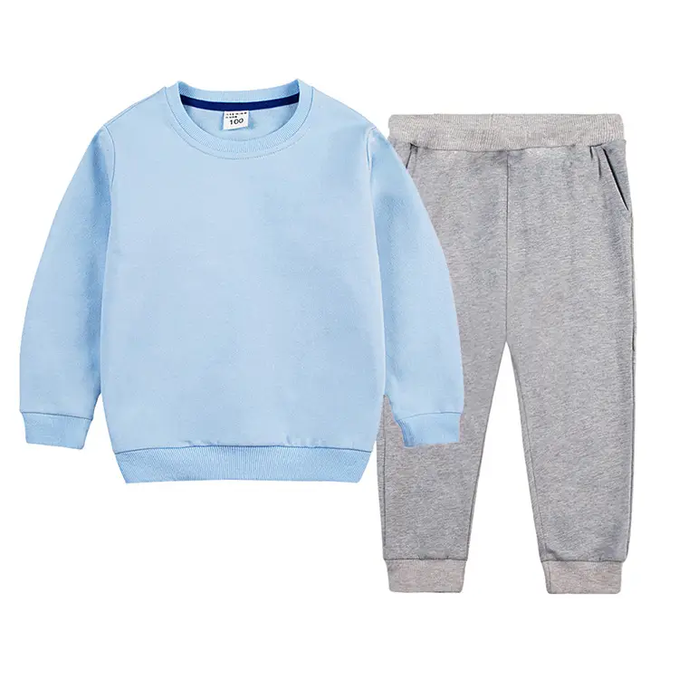 White Cotton Sweatpants Set for Boys Autumn Winter — feature 17