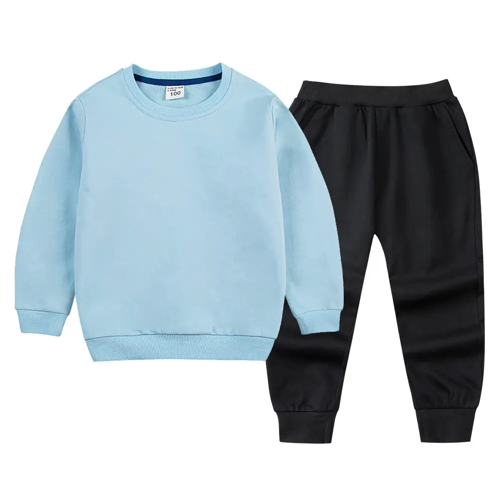 White Cotton Sweatpants Set for Boys Autumn Winter - Image 14