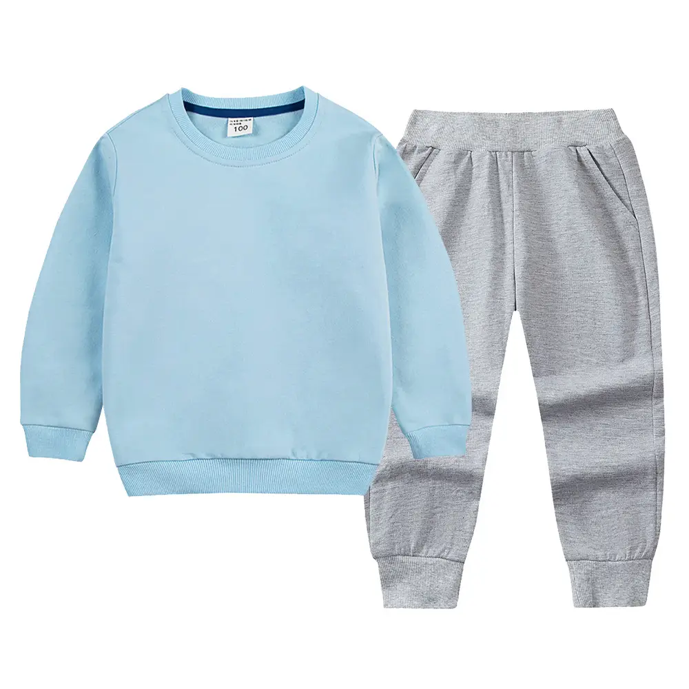 White Cotton Sweatpants Set for Boys Autumn Winter - Image 15