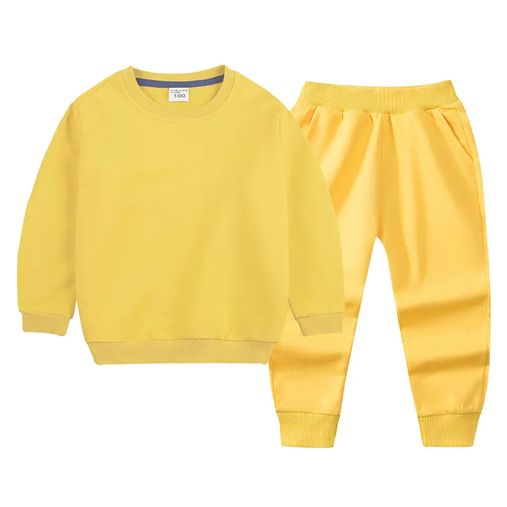 White Cotton Sweatpants Set for Boys Autumn Winter - Image 4