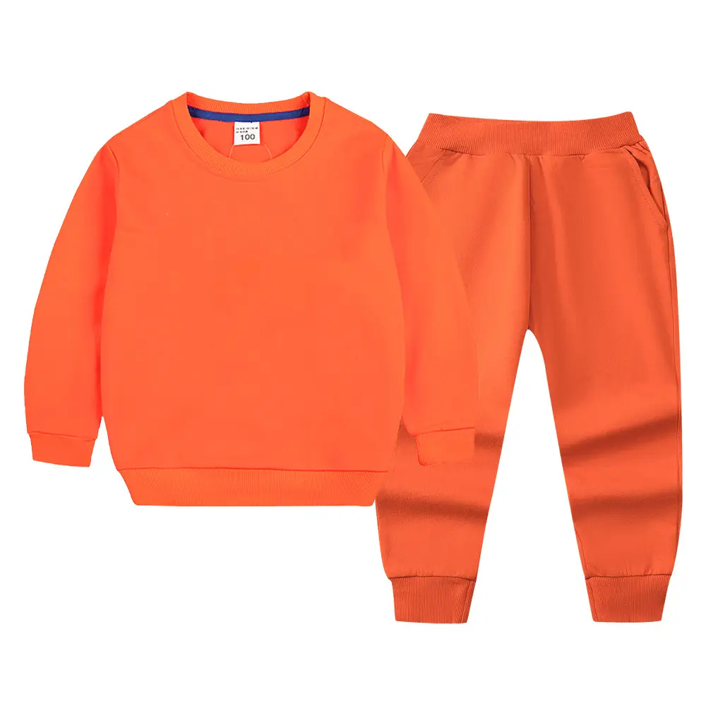White Cotton Sweatpants Set for Boys Autumn Winter - Image 5