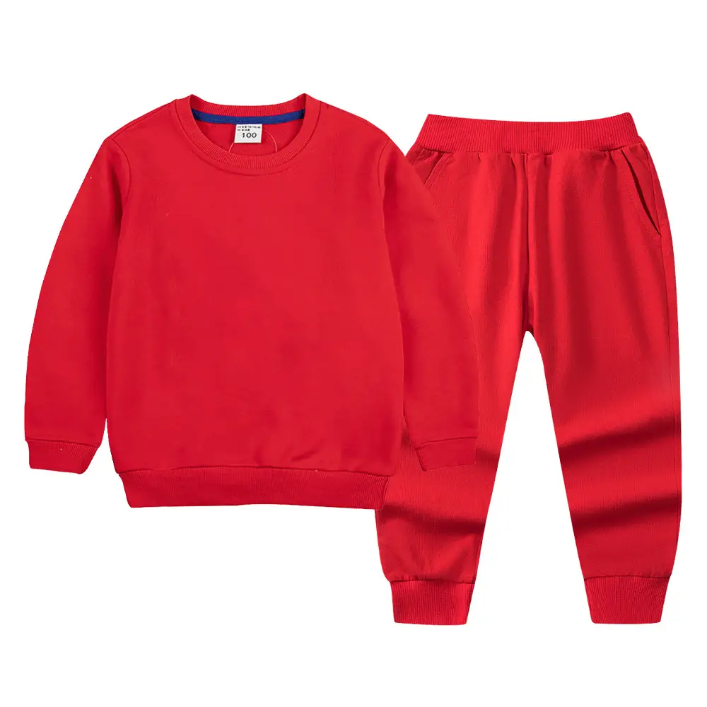 White Cotton Sweatpants Set for Boys Autumn Winter - Image 6