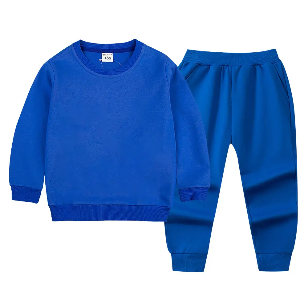 White Cotton Sweatpants Set for Boys Autumn Winter - Image 7