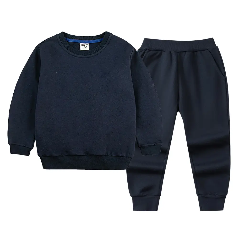 White Cotton Sweatpants Set for Boys Autumn Winter - Image 8