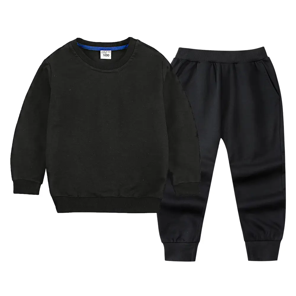 White Cotton Sweatpants Set for Boys Autumn Winter - Image 9