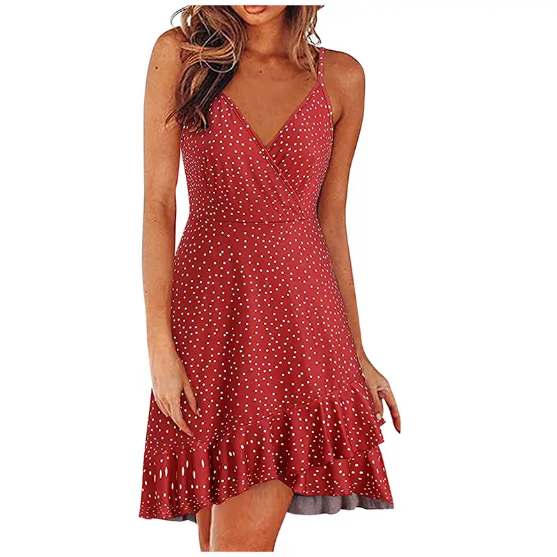 2025 Navy Floral V Neck Sleeveless Swing Dress - Image 25