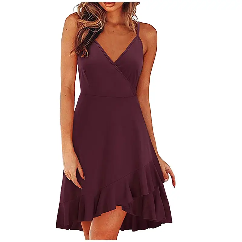 2025 Navy Floral V Neck Sleeveless Swing Dress — feature 11
