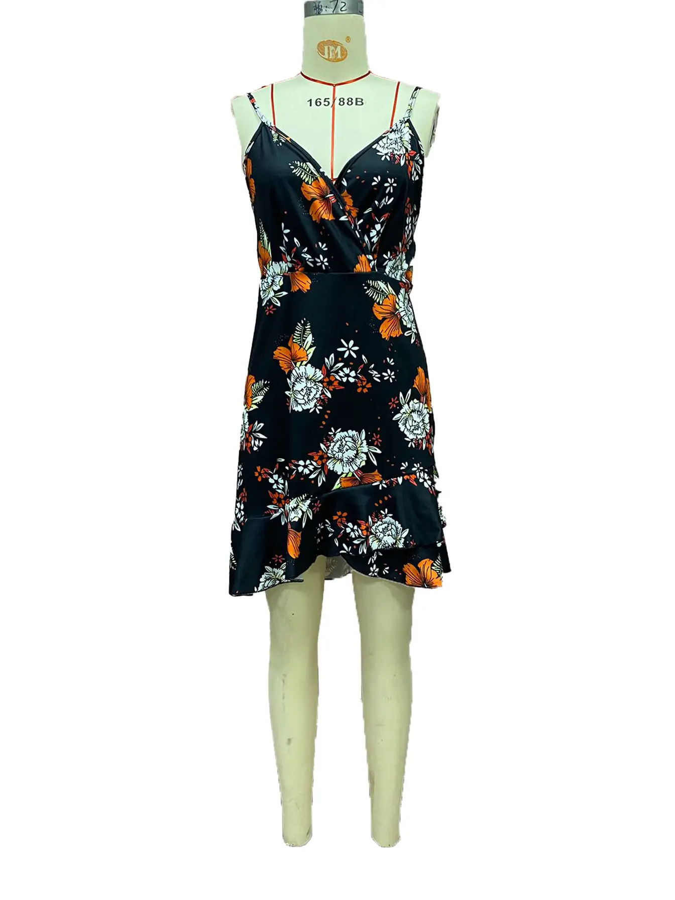 2025 Navy Floral V Neck Sleeveless Swing Dress — feature 22