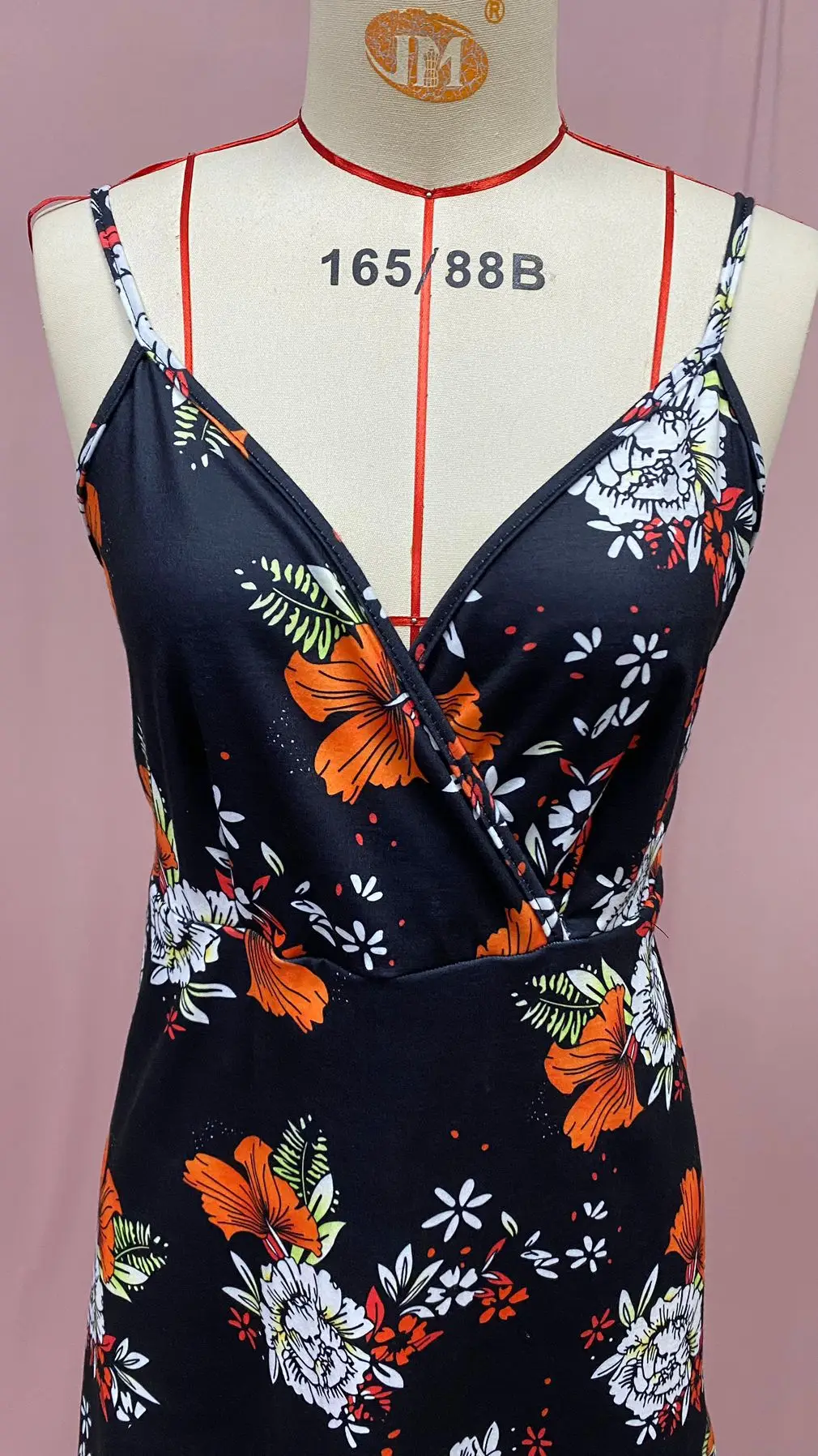 2025 Navy Floral V Neck Sleeveless Swing Dress — feature 29