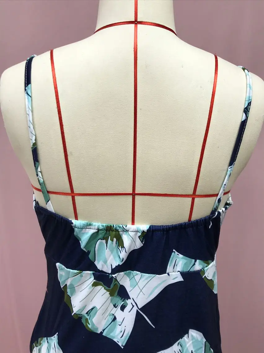 2025 Navy Floral V Neck Sleeveless Swing Dress — feature 34